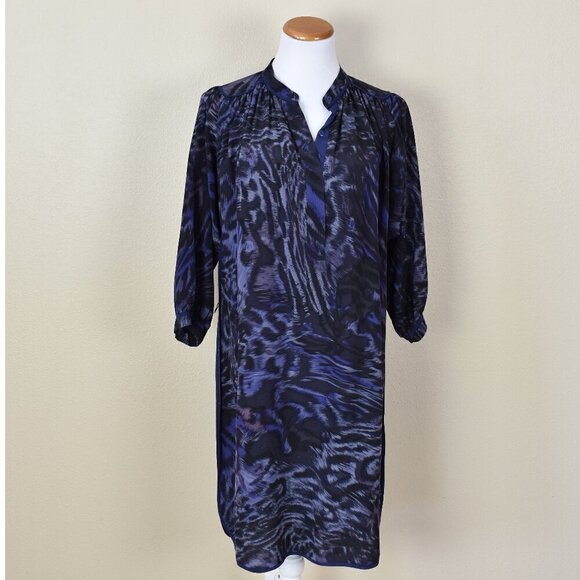 Rebecca Taylor Dresses & Skirts - Rebecca Taylor Silk Leopard Animal Print Shirt Dress - 4